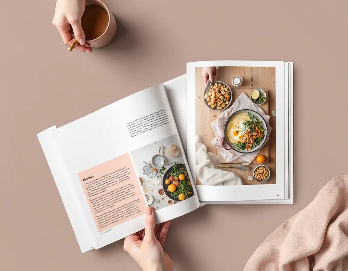 A cookbook chapter spread with recipe-step photography